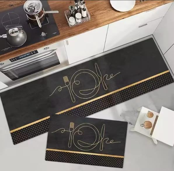 Set Of 2 Kitchen Floor Mat, Non-slip Kitchen Carpet, Kitchen Mat Bedroom Long Rug, Anti Slip Floor Mat, Modern Kitchen Mate Set Of 2 Kitchen Floor Mat, Non-slip Kitchen Carpet, Kitchen Mat Bedroom Long Rug, Anti Slip Floor Mat, Modern Kitchen Mate